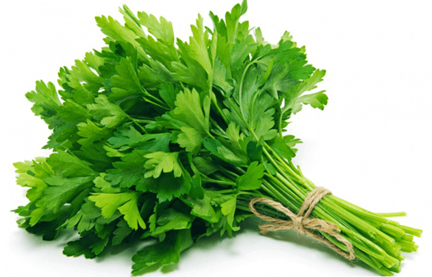 Parsley has a beneficial effect on the male body