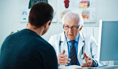 Consulting with a doctor for prostatitis by a doctor