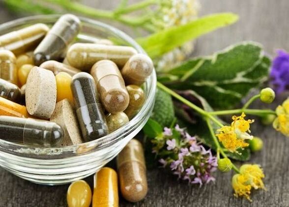 Herbs and tablets to treat prostatitis