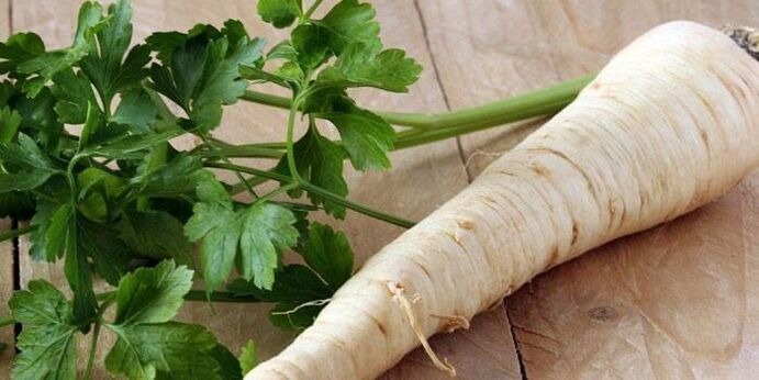 parsley root to treat prostatitis