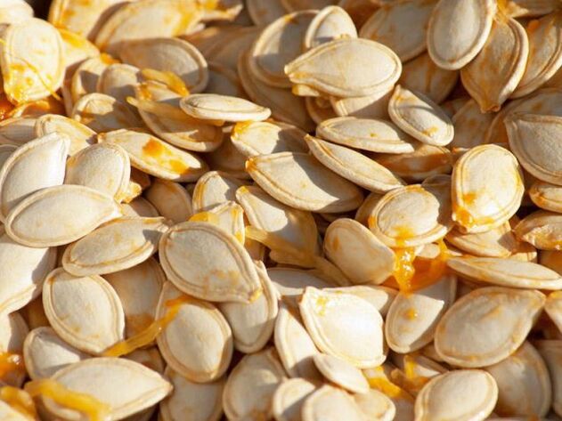 Pumpkin seeds contain zinc, which is beneficial for men's health